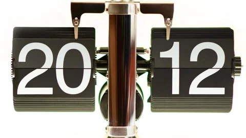 Analog Year Counter Counting from 2000 to 2026 (Flip-Clock Style | Time Lapse) 스톡 동영상 283243960