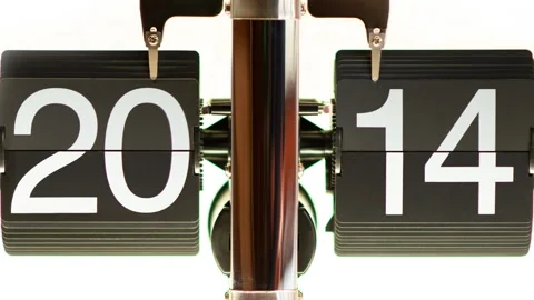 Analog Year Counter Counting 2000-2030 (Flip-Clock Style | Timelapse | Close Up) 스톡 동영상 310494754