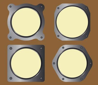 Analogic instruments frame Stock Illustration