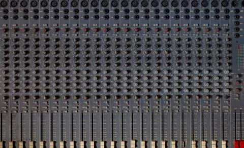 Analogic mixer wall Foto stock