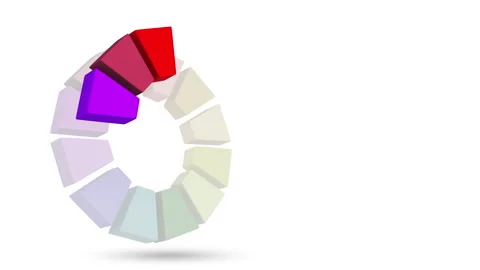 Analogous color scheme of red,red violet,violet Stock Footage 288643703