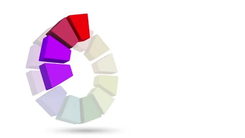 Analogous color scheme of red,red violet,violet,blue violet Stock Footage 288643145