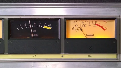 Analogue Audio Meters Stock-Footage 70378633