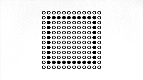 Analogue Black Dots 05 Stock Footage 151084159