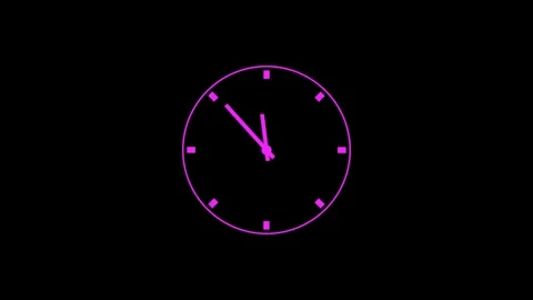 Analogue clock icon animation.Clock Animation in 12 Hour Looping. Stock Footage 311139950