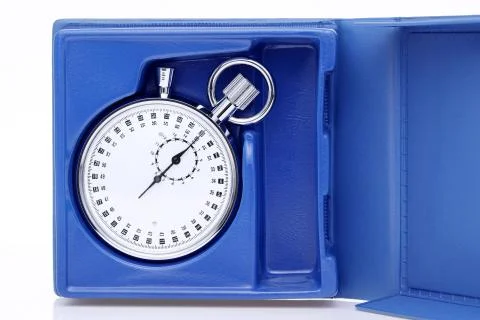Analogue stopwatch in a box Stock Photos