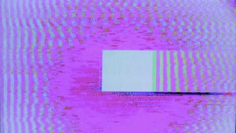 Analogue Television Distorion Stock Footage