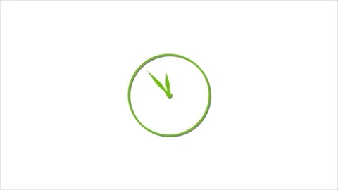 Analogue wall clock animation video with white background. Stock Footage 299522829