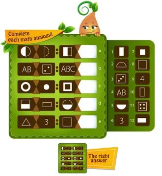 A analogy educational game Stock Illustration