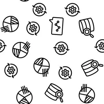 Analyse Element Seamless Pattern Vector Stock Illustration