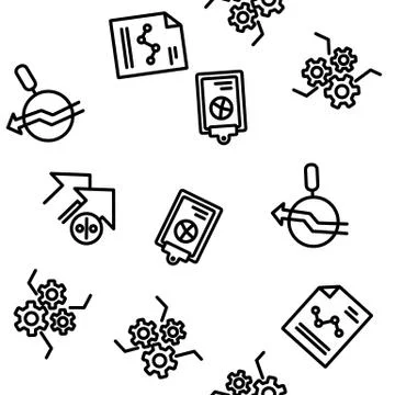 Analyse Element Seamless Pattern Vector Stock Illustration