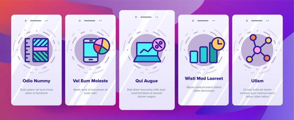 Analyse Onboarding Vector Stock Illustration