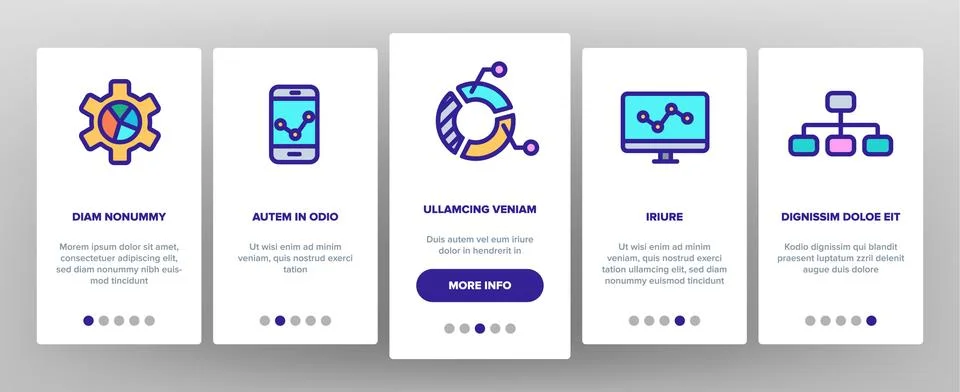 Analyse Onboarding Vector Stock Illustration
