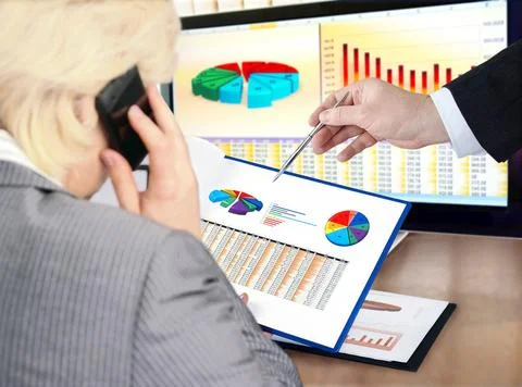 Analysing data Analysing financial data and charts Copyright: xZoonar.com/... Stock Photos