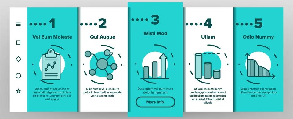 Analysing Data Vector Onboarding Illustrazione stock
