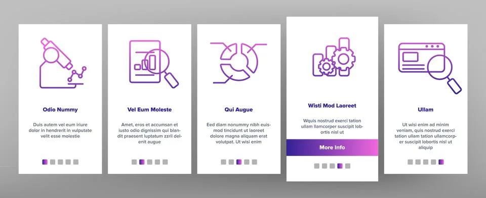 Analysing Data Vector Onboarding Stock Illustration