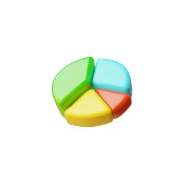 Analysis 3d concept, round diagram three-dimensional vector icon, chart and pie Stock Illustration