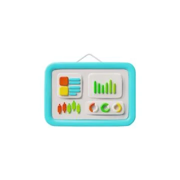 Analysis 3D vector concept, round diagram, candlestick chart and linear graphs Stock Illustration
