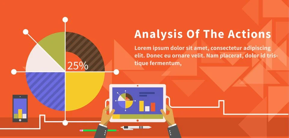 Analysis of Actions Infographic Stock Illustration