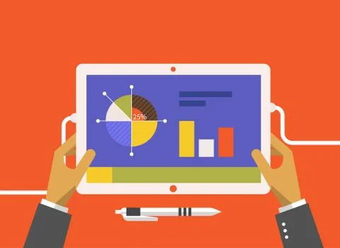 Analysis of Actions Infographic Stock Illustration