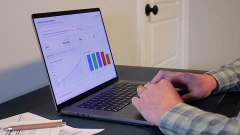Analysis of AI Data Center Statistics Logistics Stock Footage 335424674