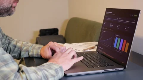 Analysis of AI Data Center Statistics Logistics Stock Footage 335424677