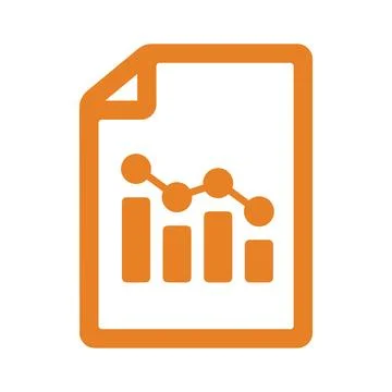 Analysis, analytics icon / orange vector Stock Illustration