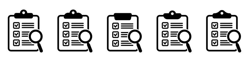 Analysis, analyzing icon. File search icon, document search, business concept Stock Illustration