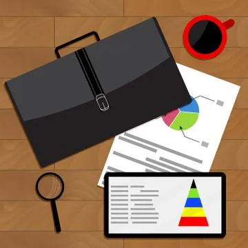 Analysis and comparison of economic data Stock Illustration