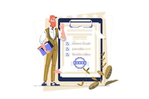 Analysis and critical control point Stock Illustration