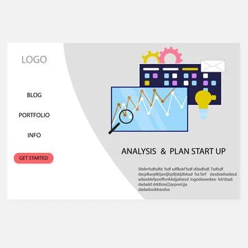 Analysis and plan start up service, consulting firm Stock Illustration