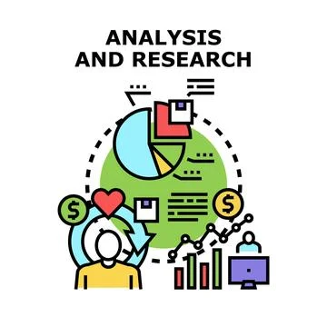 Analysis and research vector concept illustration Stock Illustration