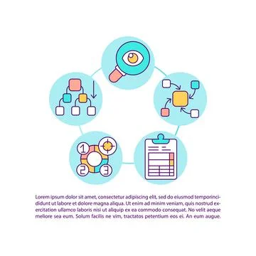Analysis and synthesis concept icon with text イラスト素材