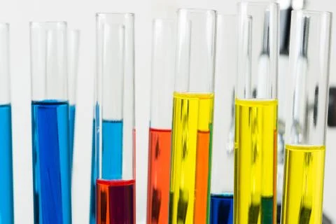 Analysis and synthesis in laboratory. Stock Photos