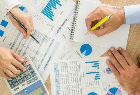 Analysis and working Stock Photos