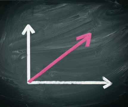 Analysis arrow on black chalkboard Stock Illustration