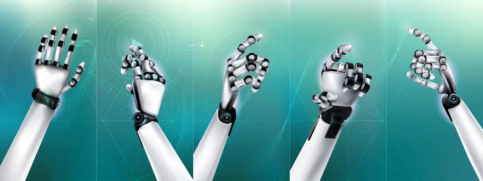 Analysis of artificial intelligence data in virtual space against the background Stock Illustration