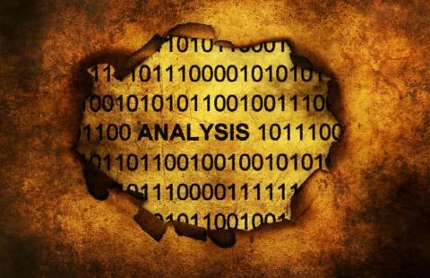 Analysis binary data grunge concept 库存照片
