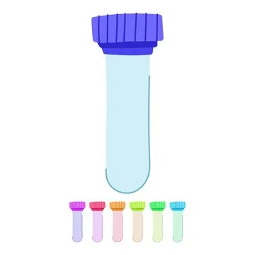 Analysis blood test vial vector cartoon graphic イラスト素材