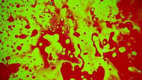 Analysis of blood tests on green screen. Green and red ink reacting on surface. Video stock 122059760