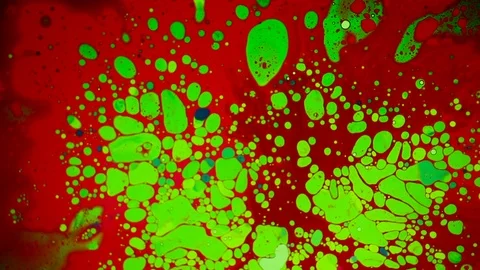 Analysis of blood tests on green screen. Green and red ink reacting on surface. Video stock 122059900