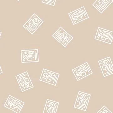 Analysis business achievement line vector seamless pattern イラスト素材