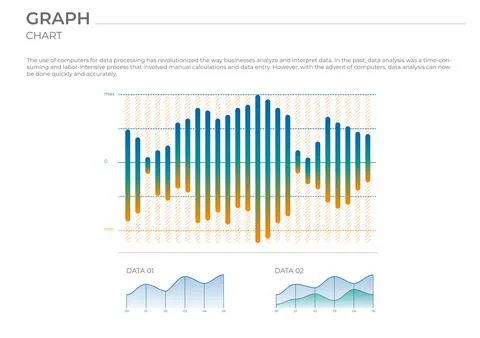 Analysis business data charts. Vector data illustration. Stock Illustration