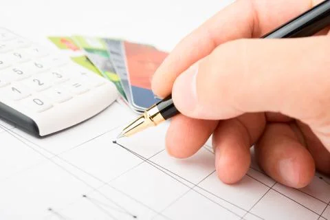 Analysis of business graphs Foto stock