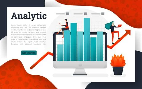 Analysis business management research solution Stock Illustration