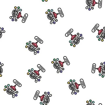 Analysis business tasks vector seamless pattern Stock Illustration