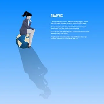 Analysis business template Stock Illustration