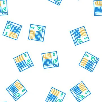 Analysis chia cryptocurrency vector seamless pattern Stock Illustration