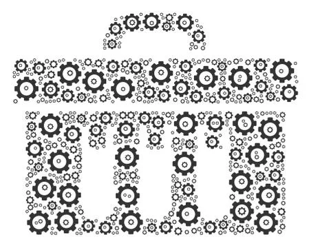 Analysis Collage of Cog Stock Illustration