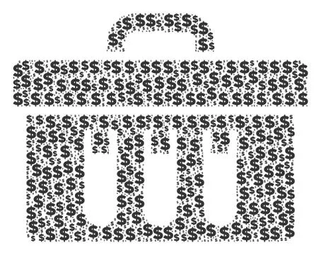 Analysis Collage of Dollar and Dots Stock Illustration